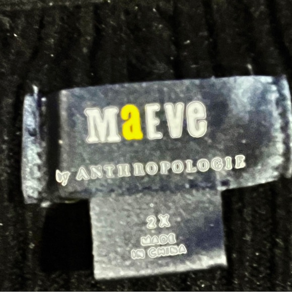 Maeve Anthropologie Cable Knit Sheer Sleeve Top Blouse Women’s 2XL - Picture 9 of 10